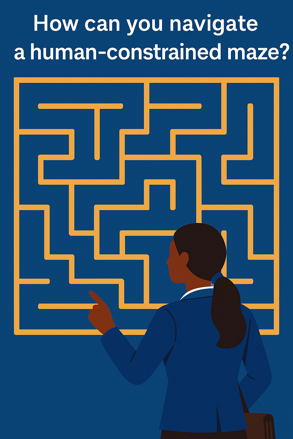 Man in maze of desgin constraints