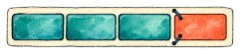 A coral final segment is stitched onto a three-segment teal progress bar.